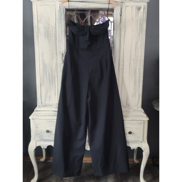 New Anthropologie Pinstripe Tailored Jumpsuit - Size 16 Tall - Picture 7 of 8